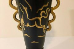 Belgian-Boch-Freres-Black-Vase-Pottery