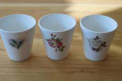 Gobelets à lait - Serie-de-6-Fleurs
